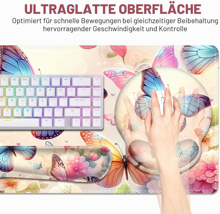 Gaming-Mauspad, grosse Schreibtischunterlage, niedliche Schreibtischunterlage-Schutz, 4-in-1 XXL-Mau