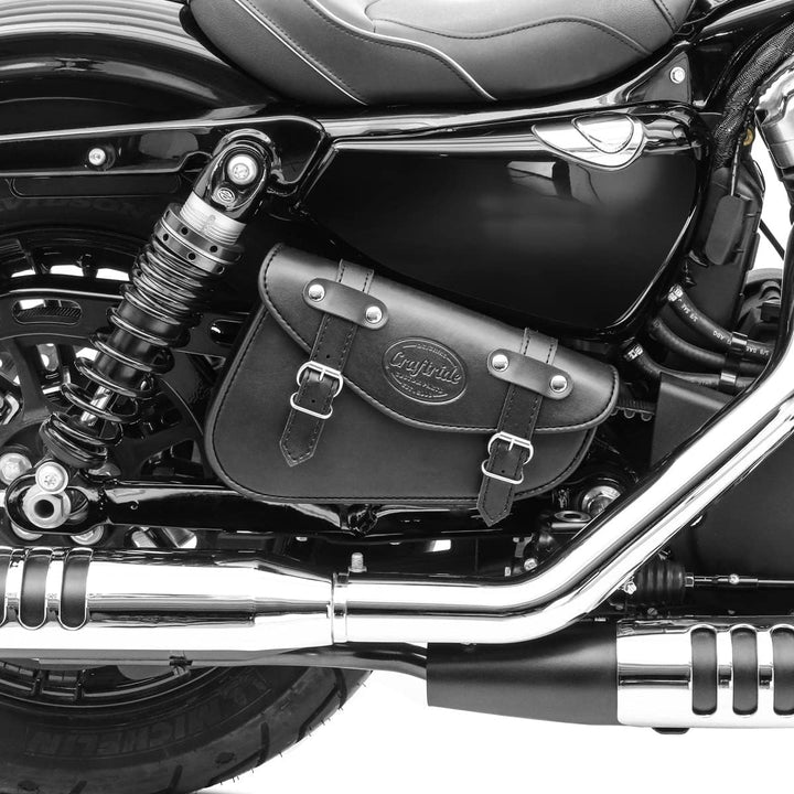 BS-Motoparts Satteltasche für Hyosung Aquila GV 125 Arizona Schwarz Links