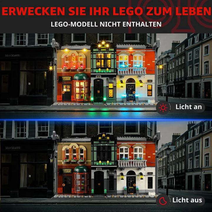 BRIKSMAX Licht für LEGO Sherlock Holmes: Bücherstütze 10351 - Compatible with Icons Bausteinen Model