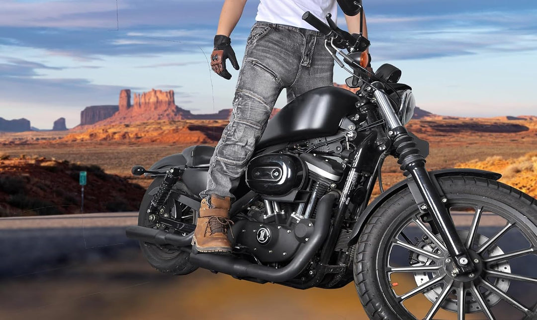 oFzimTo Motorradhose Herren/Damen, Aramid-Gewebe Stretch Jeans Hosen Herren/Damen, Motorrad Hosen mi