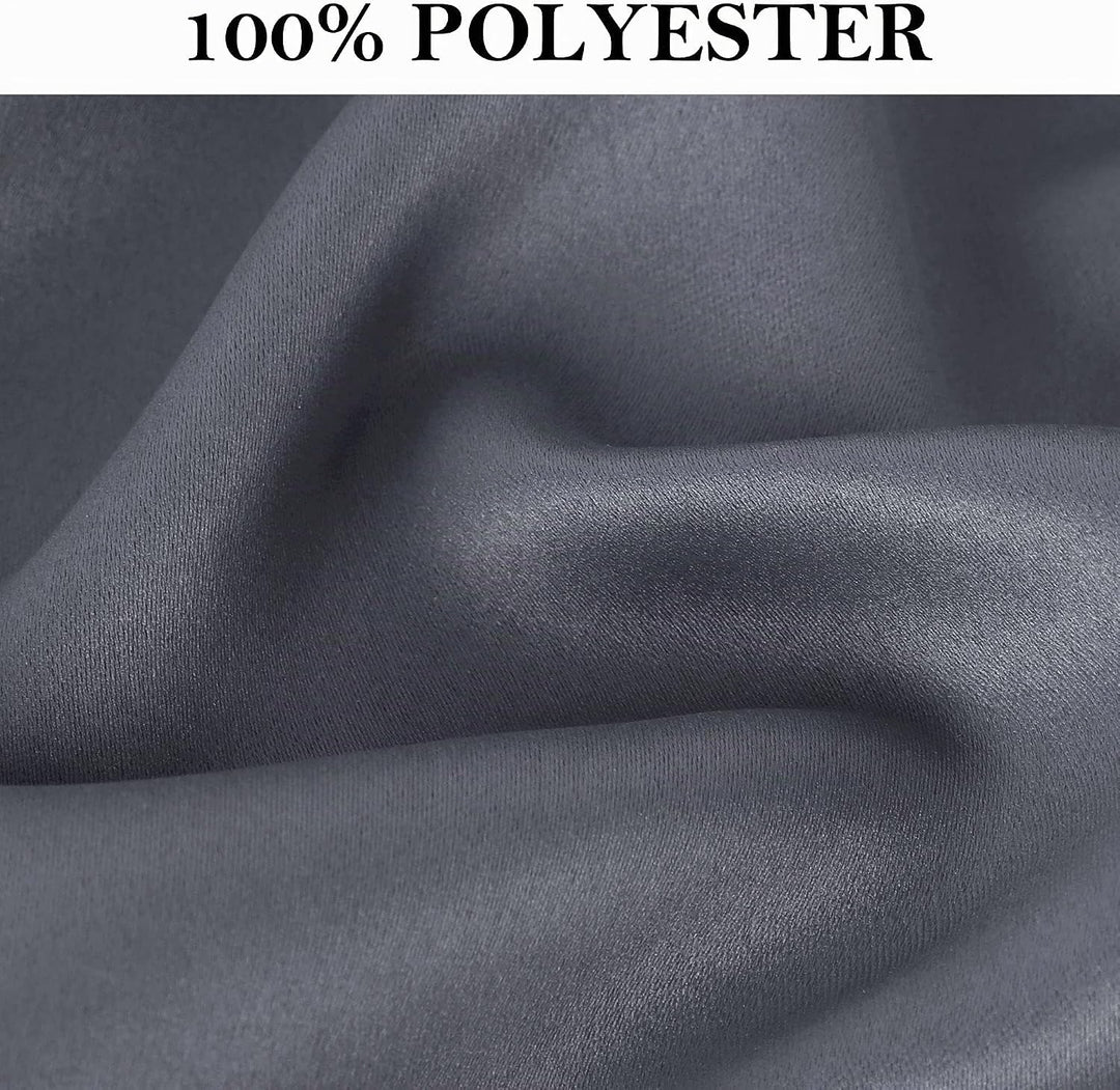 PiccoCasa 2er Set Gardine für Küche Polyester Scheibengardine Kurzgardine Blickdicht Kleine Gardine