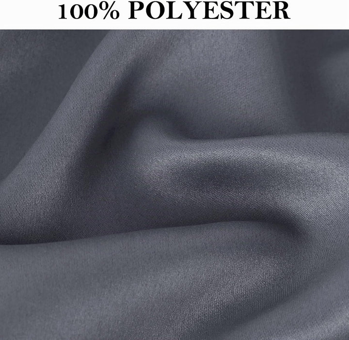 PiccoCasa 2er Set Gardine für Küche Polyester Scheibengardine Kurzgardine Blickdicht Kleine Gardine