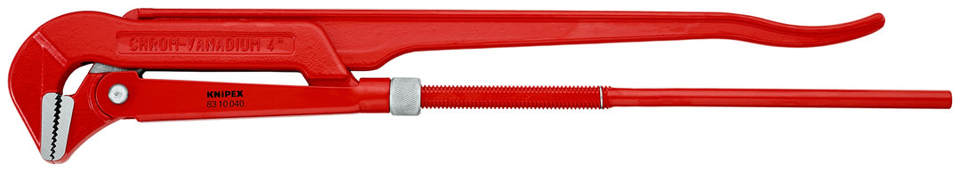KNIPEX Rohrzange 90 Grad abgewinkeltes Maul, Chrom-Vanadium, rot pulverbeschichtet, 750 mm, 83 10 04
