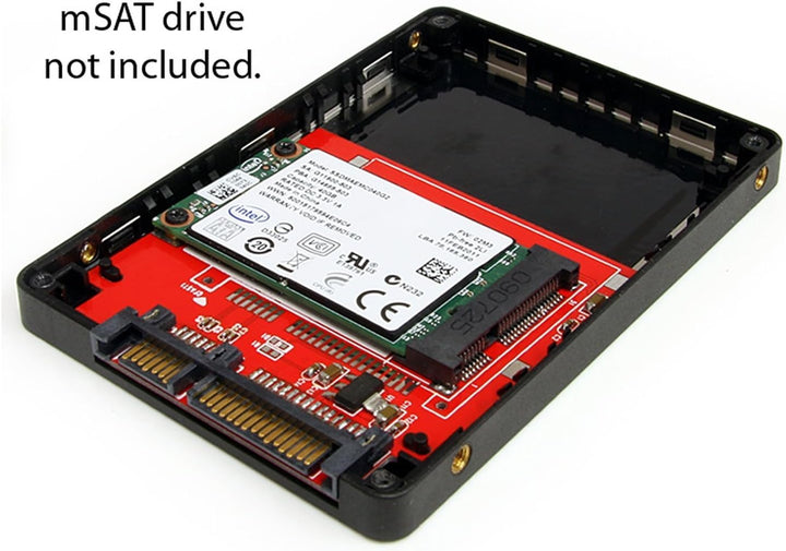 StarTech.com 2,5" SATA auf Mini SATA Adapter - externes mSATA SSD Festplattengehäuse | Volle Länge,