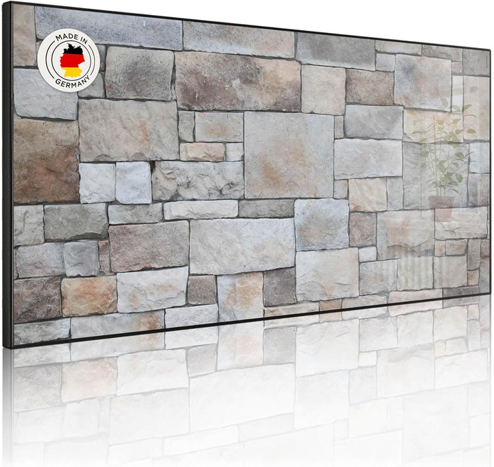 banjado Magnettafel schwarz 78 x 37cm / Magnetwand Metall/Magnetpinnwand als Memoboard/Pinnwand Magn