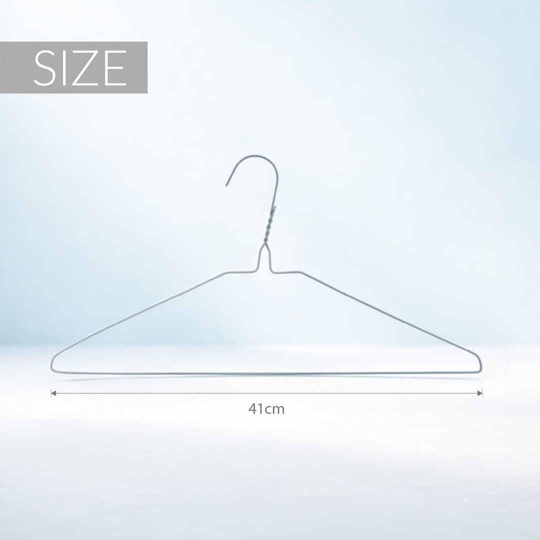 Hangerworld 50 Drahtkleiderbügel 41cm Hell Metall Kleiderbügel Metallkleiderbügel