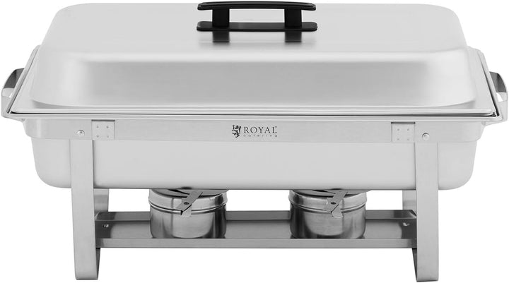 Royal Catering RCCD_RT20_2X9L Chafing Dish Set 2-teilig 2 x 8 L inkl. GN Behälter Warmhaltebehälter