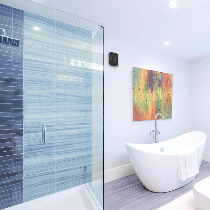 Cata E 100 G BK Bad-Abzieher, 8 W, Glas, Schwarz Modern, Modern