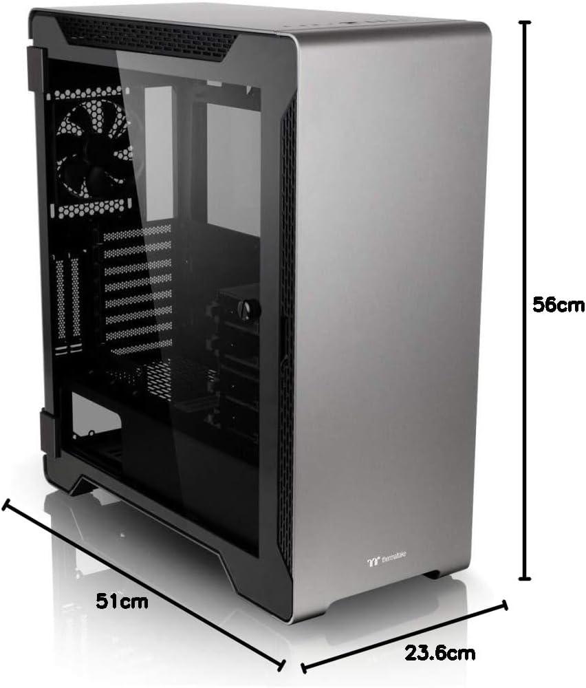 Thermaltake A500 TG (Tempered Glass) Space Gray PC-Gehäuse, schwarz