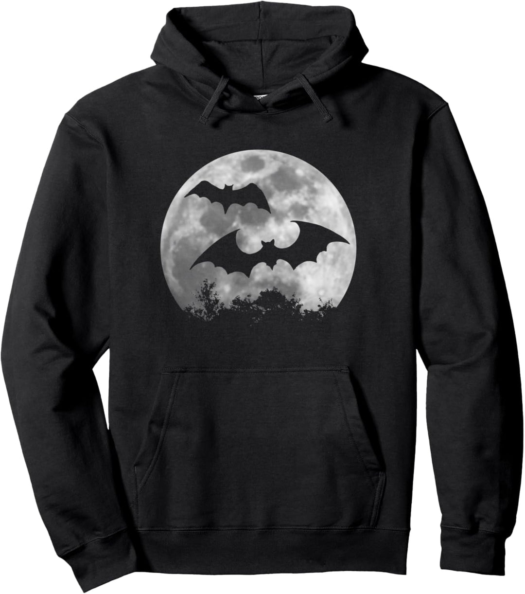 Fledermäuse beim Vollmond Gothic Gruftie Flatterviecher Pullover Hoodie