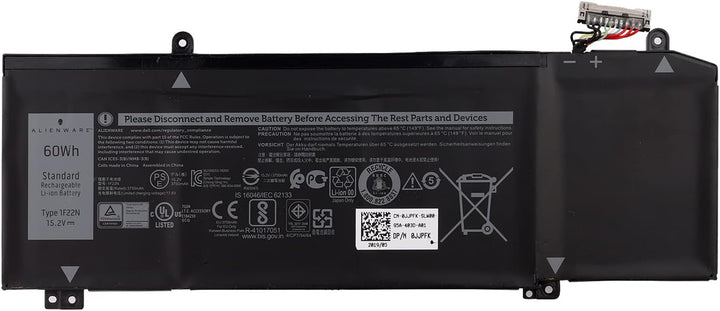 SwarKing Ersatz Akku Kompatibel mit 1F22N Dell G7 7590 7790 Alienware M15 M17 Series Notebook