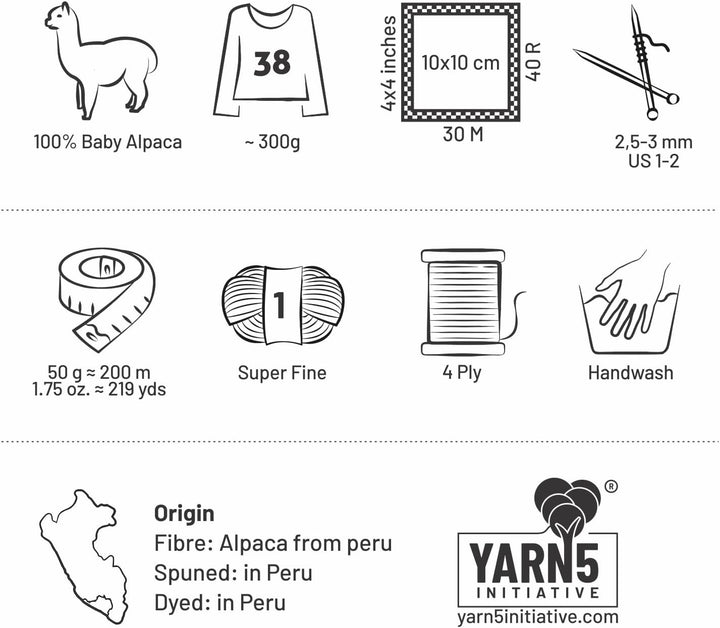 HANSA-FARM | 100% Baby Alpakawolle in 50+ Farben (kratzfrei) - 300g Set (6 x 50g) - weiche Alpaka Wo