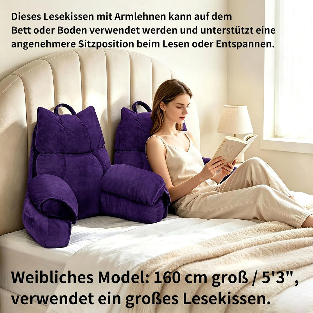 Lesekissen Bett mit Rückenlehne, Rückenkissen Sofa &amp; Bett Erwachsene | Lesekissen für Bett &amp; Sofa, R