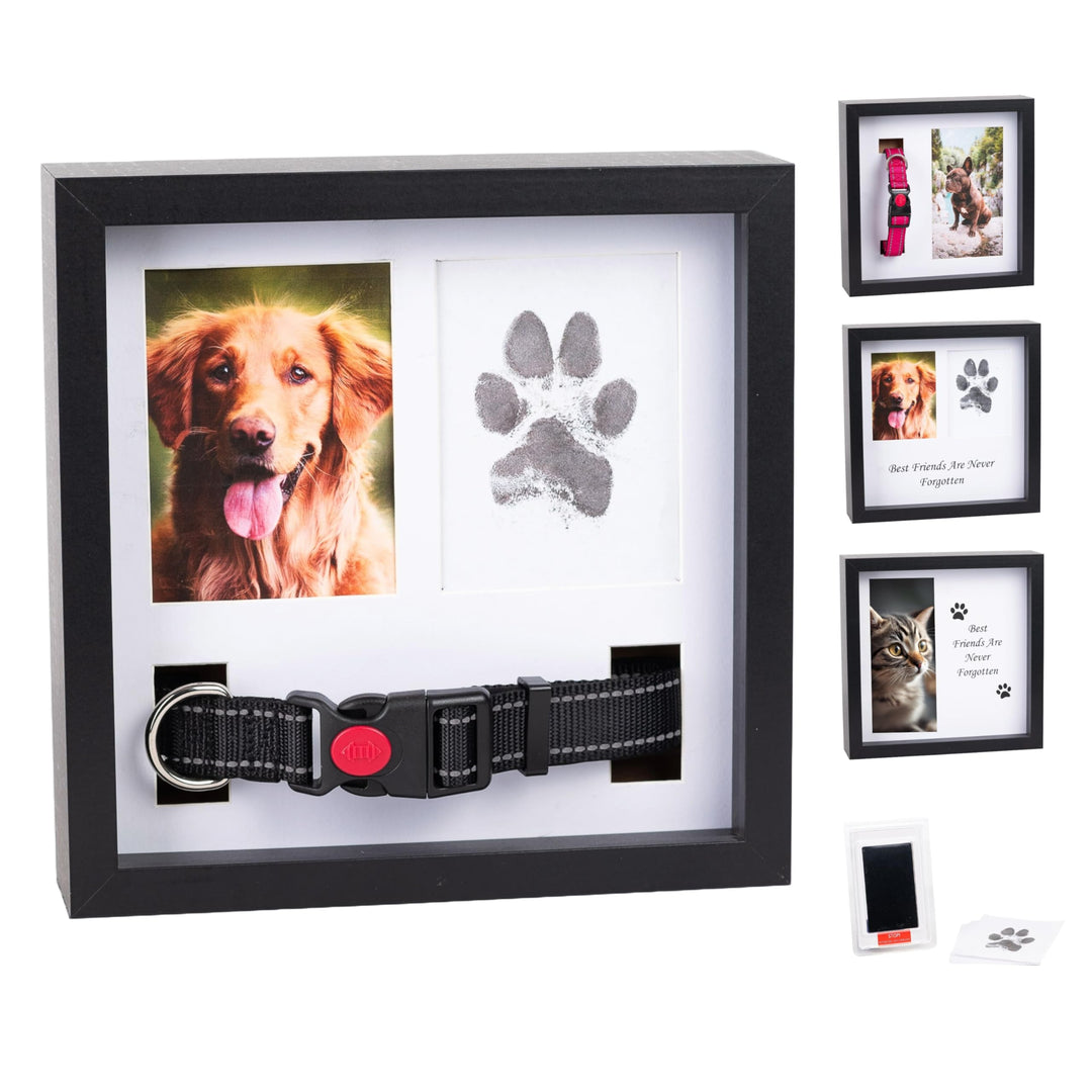 OtterPets Gedenk-Bilderrahmen für Haustiere – Gedenken für Hunde & Katzen – Schattenbox, Black