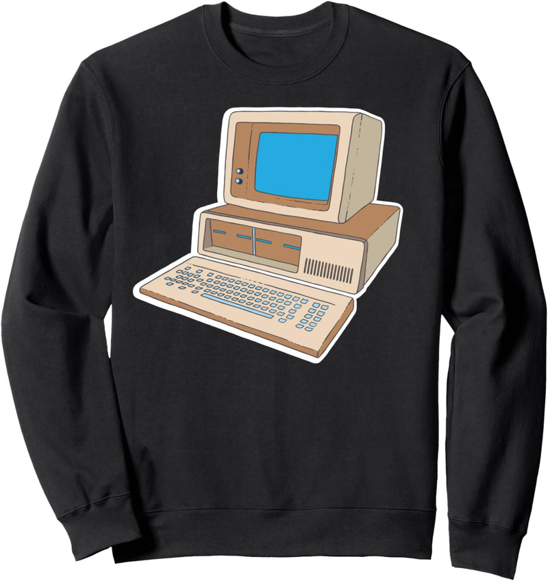 Vintage Retro alte Computer Illustration Bild Sweatshirt