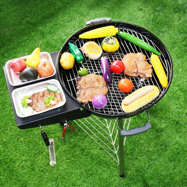 Grilltischablage für Weber Kugelgrill 57 cm, Weber Master Touch 57 cm, Premium, Original Holzkohlegr