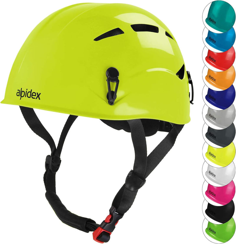 ALPIDEX Universal Kletterhelm für Jugendliche und Erwachsene EN12492 Klettersteighelm in unterschied