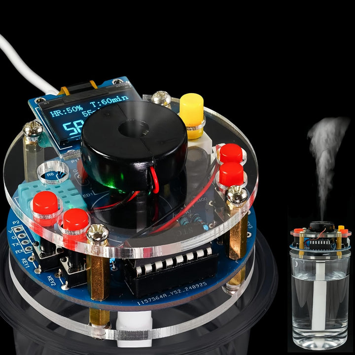 DIY Luftbefeuchter Lötbausatz, Luftbefeuchter Löt Bausatz Erwachsene mit OLED Display, Temperatur, L