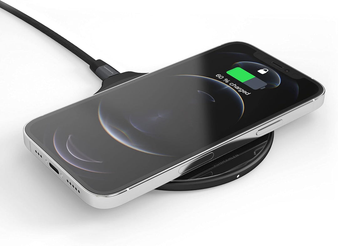 VONMÄHLEN Aura - Qi zertifiziertes 15W Wireless Ladegerät - Mit 4in1 18W Netzteil - Wireless Charger