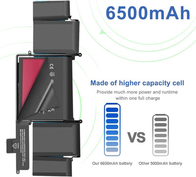 Exmate A1582 Replacement Battery for MacBook Pro 13" Retina A1502 (2015 Version) ME864 ME865 MF839LL