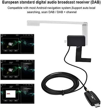 YUNTX Radioempfänger, Car Kit, Digitale Audioübertragung Dab Dab + Box Radioempfängeradapter mit Ant