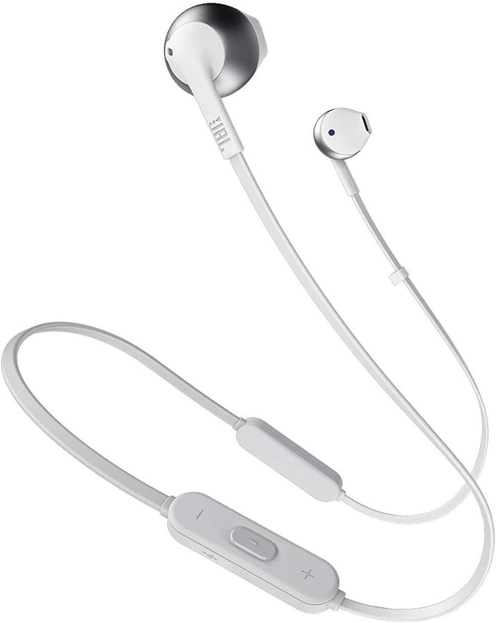 JBL Tune205BT Bluetooth Kopfhörer in Silber – Wireless Headphones mit 3-Tasten-Fernbedienung & Mikro