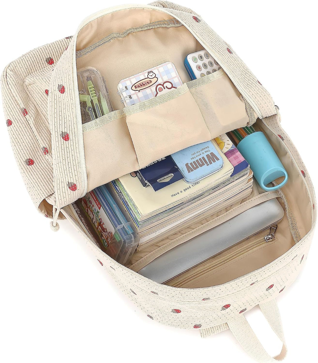 LEDAOU Rucksack für Teenager Mädchen Schulrucksack grosse Büchertaschen Grundschule High School Cord