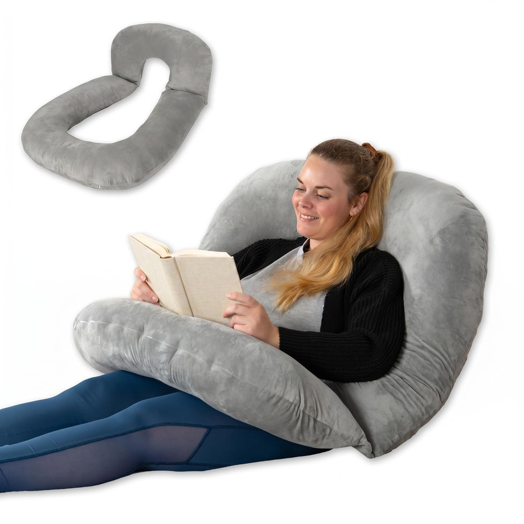 hugnaps Lesekissen für Bett und Sofa - Rückenkissen - Komfortkissen Erwachsene - Reading Pillow - Zw
