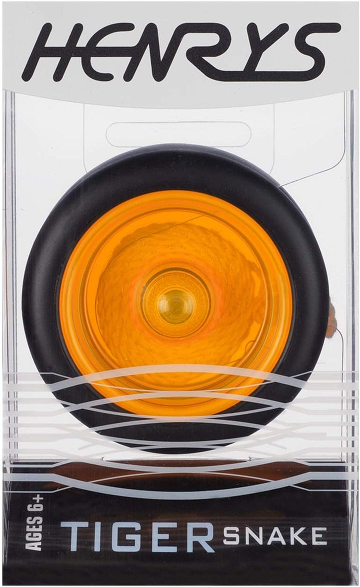 Henrys A00030-1213 Yo- Yo Tiger Snake Ø 61 mm, B 27 mm, 50 g, schw./orange (farblich sortiert)