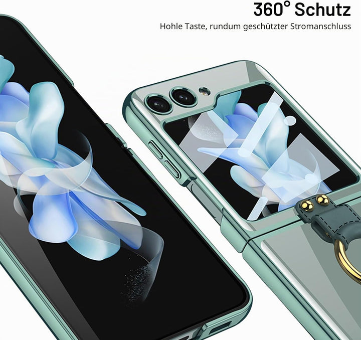 CeeEee Hülle für Samsung Z Flip 5 Transparent Handyhülle Stossfest Dünn Klappbar Case für Galaxy Z F