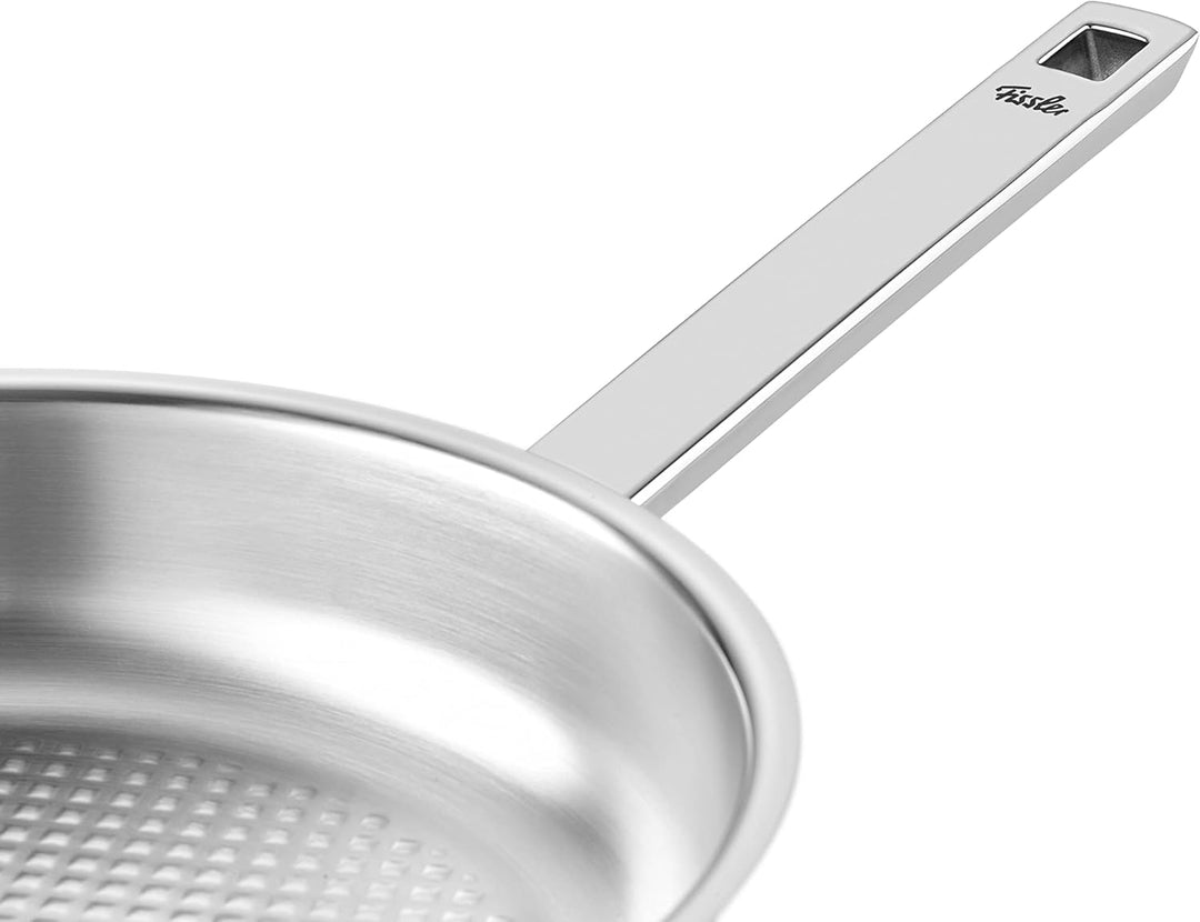 Fissler Original-Profi Collection/Edelstahl-Pfanne (Ø 28 cm) Stielpfanne mit Innen-Skala, novogrill