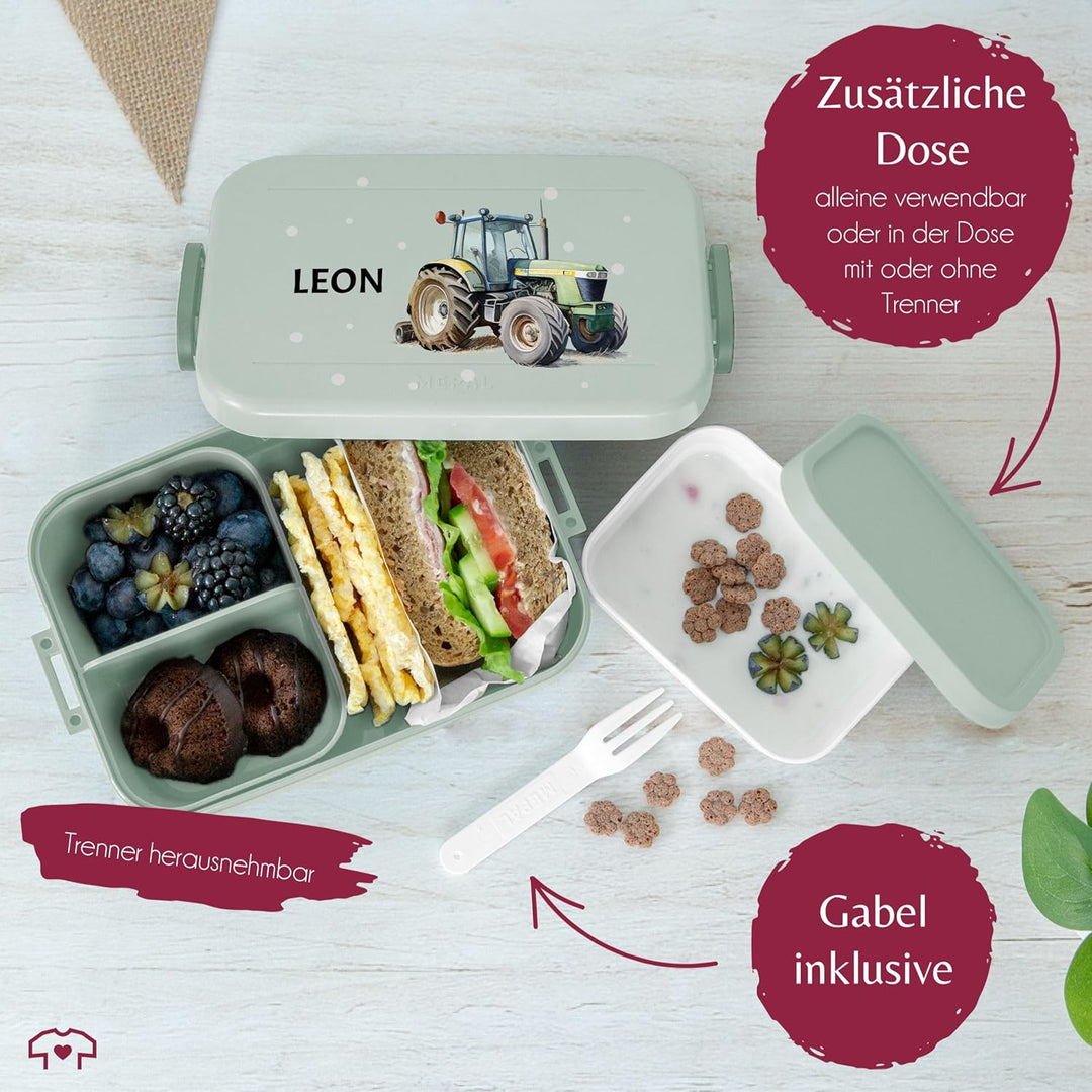 Bento Box Midi Lunchbox für Mepal Bentobox - Trecker Traktor Kinder Schlepper Bulldog - 900 ml - Sag