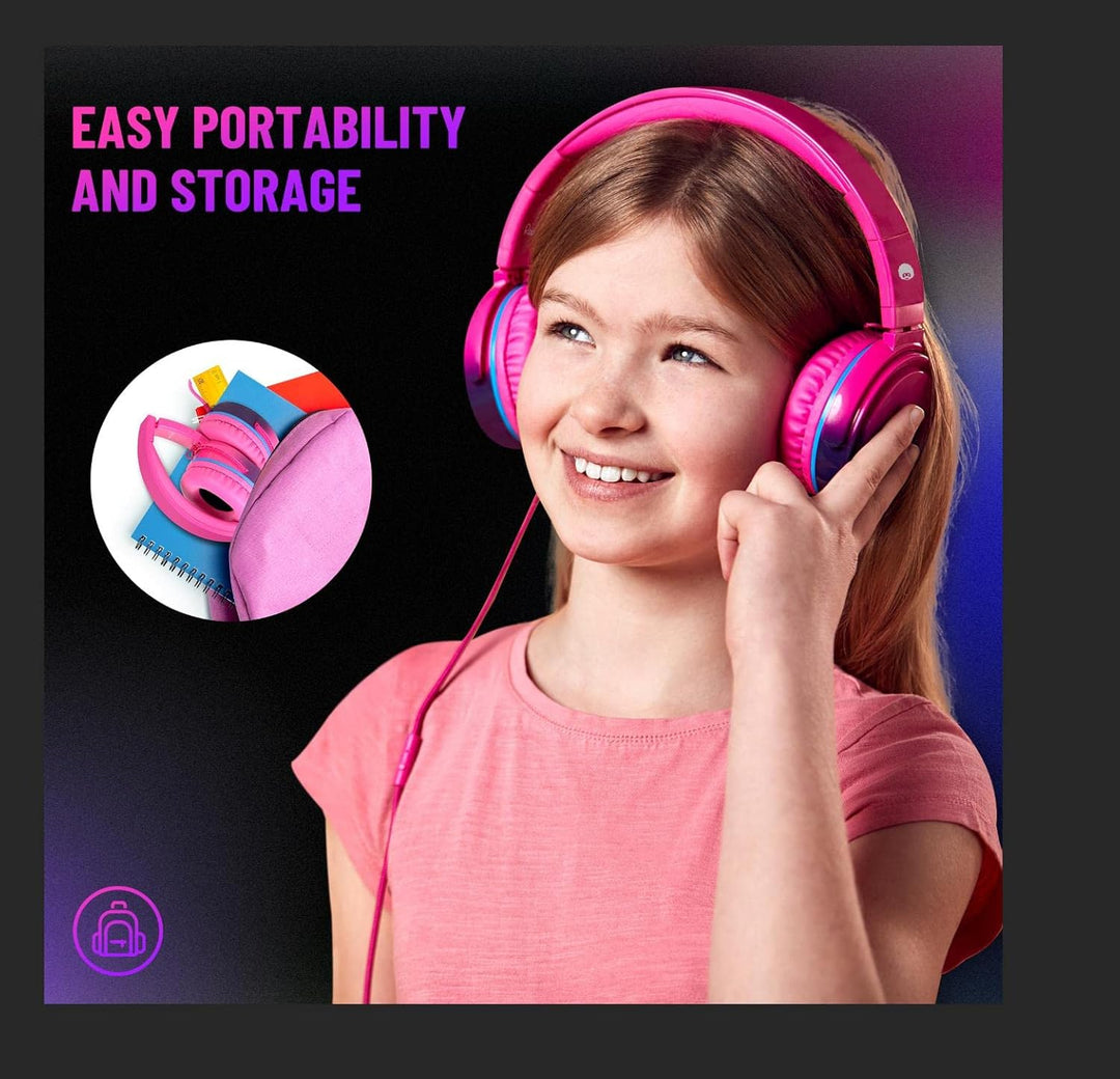 RockPapa Grade Faltbare HiFi Kopfhörer Headphones mit Mikrofon für Computer PC Cellphones Tablets iP