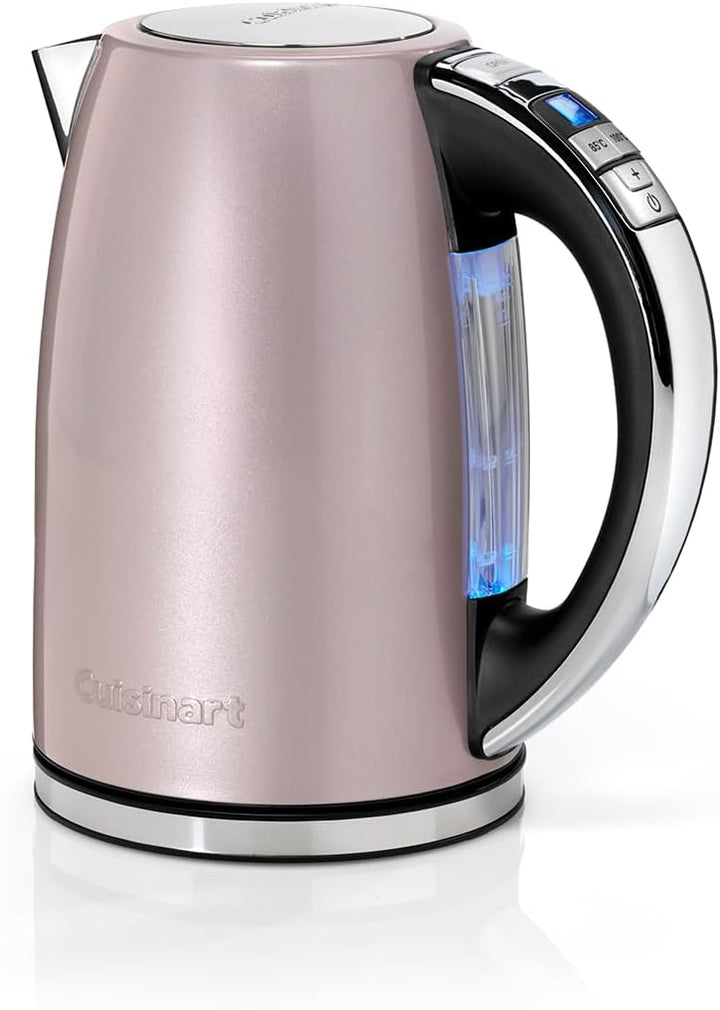 Cuisinart CPK17PIE Wasserkocher, Multi Temp, 3KW, Edelstahl, 1.7L Fassungsvermögen, Vintage Rosa Pin