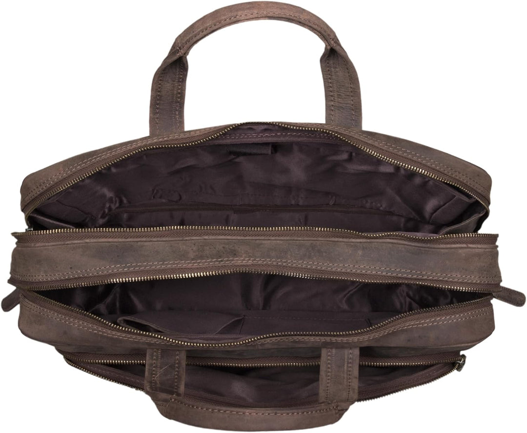 STILORD Jaron Vintage Ledertasche Leder Herren Damen 15,6 Zoll Laptoptasche Umhängetasche gross Akte