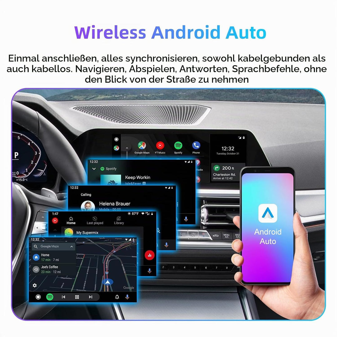 EZoneTronics Wireless CarPlay &amp; Android Auto Retrofit Kit Decoder Box für BMW mit EVO MGU ID5 ID6 ID
