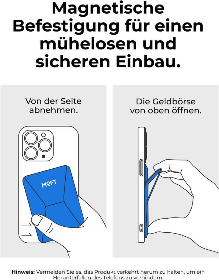 MOFT MagSafe Wallet Ständer für iPhone 15/14/13/12 Serie Kompatibel mit MagSafe, MOVAS Vegan Leder M