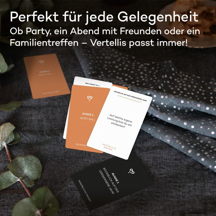 Vertellis Feiertage Edition XL - 110 Sinnvolle Fragen für Verbindende GespräChe - Bewusste Offline-