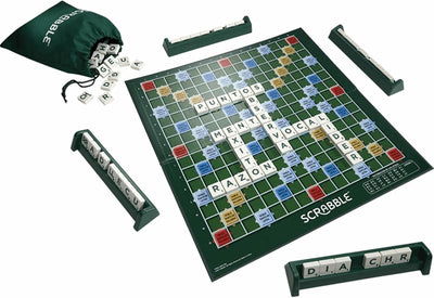 Mattel Games Scrabble Original, Spanische Version, Gesellschaftsspiel, Brettspiel, Familienspiel, De