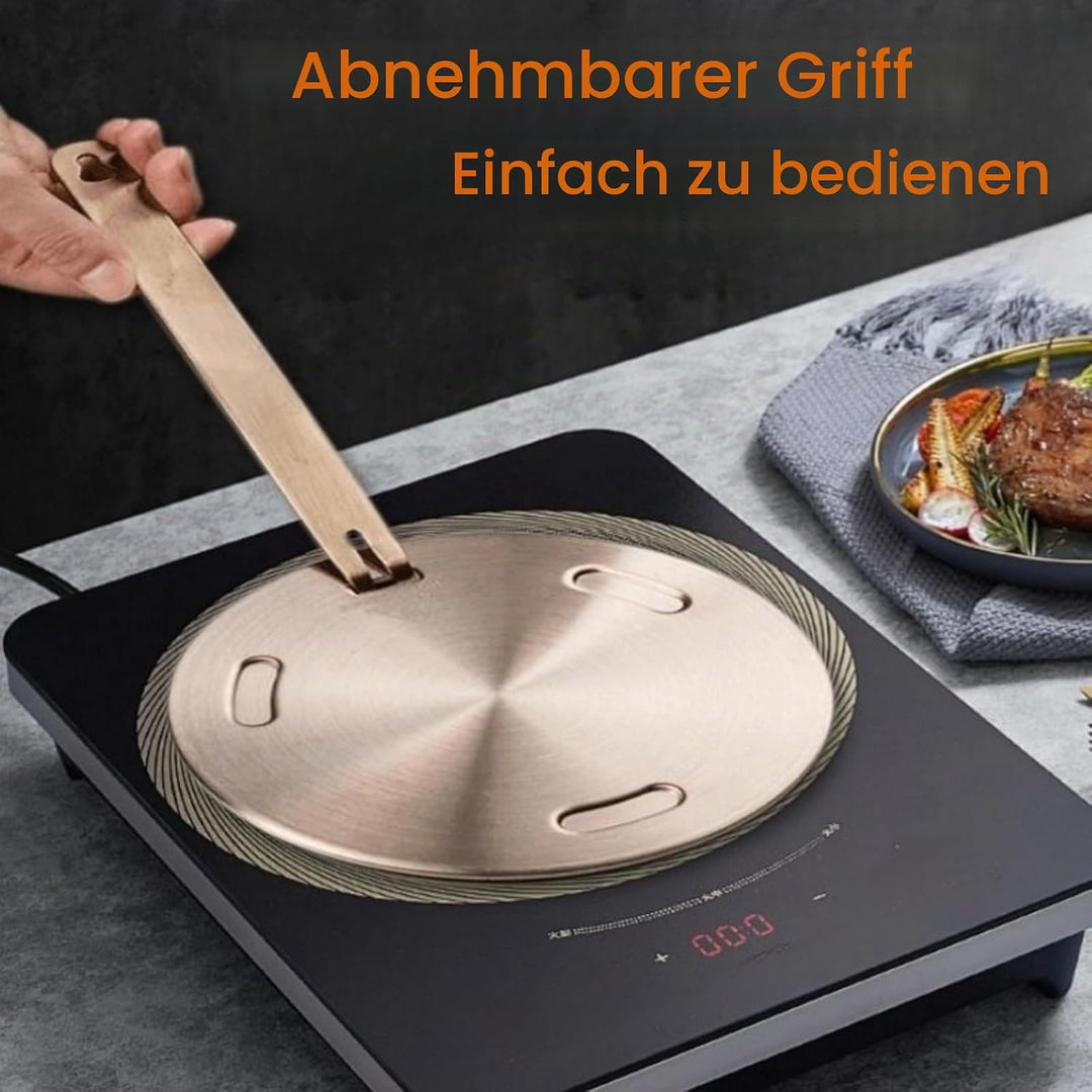 Induktionskochfeld-Adapterplatte, Lifenergric Wärmeverteilerplatte für Glas, Elektroherd, Wärmeverte