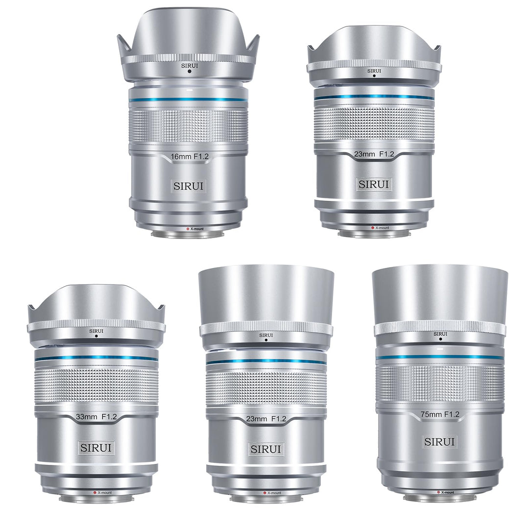 SIRUI Sniper F1.2 Autofokus-Objektiv-Set, 16mm, 23mm, 33mm, 56mm,75mm Weitwinkel APS-C Kameraobjekti