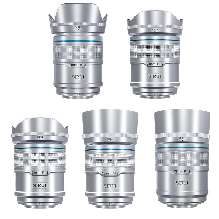 SIRUI Sniper F1.2 Autofokus-Objektiv-Set, 16mm, 23mm, 33mm, 56mm,75mm Weitwinkel APS-C Kameraobjekti