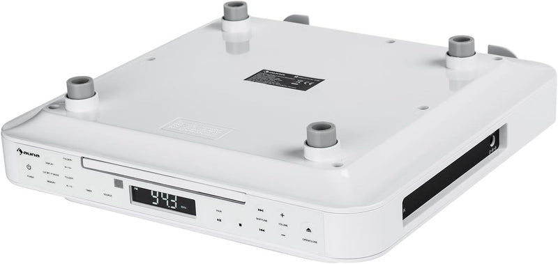 auna KRCD-100 BT Unterbau-Radio Küchenradio (CD-Player, Wecker, Timer, UKW-Radio, Bluetooth, MP3, LC