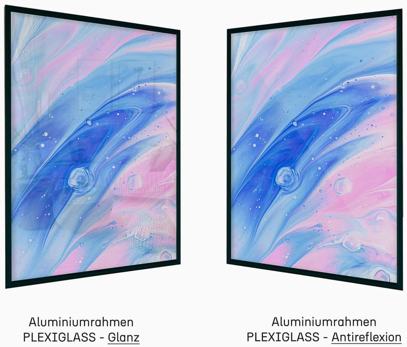 RAWWEST.BIS Alu Bilderrahmen – 70x100 cm Plakatrahmen, Alurahmen mit Plexiglas-Antireflex Rahmen aus