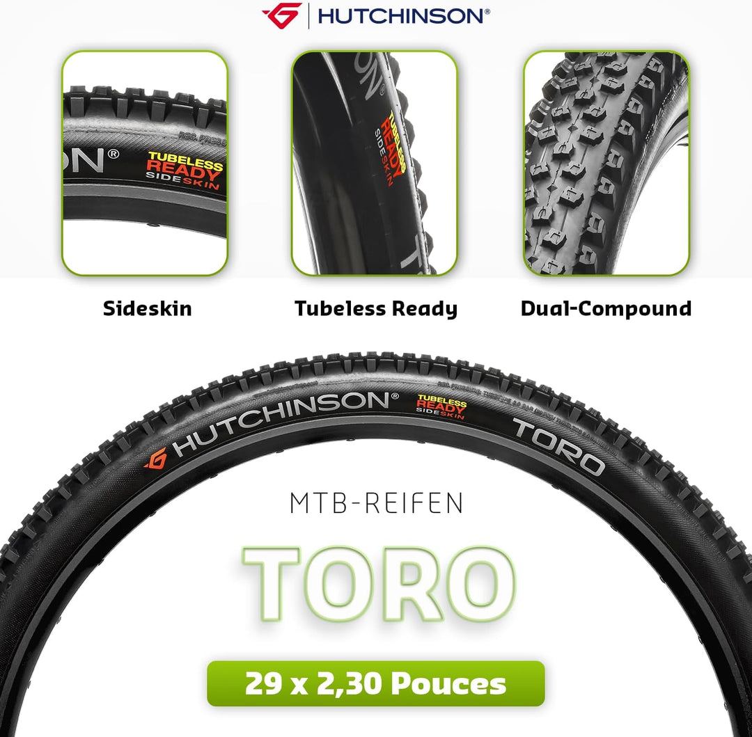 Hutchinson Hutchinson Toro MTB Reifen, Schwarz, 29x2.30