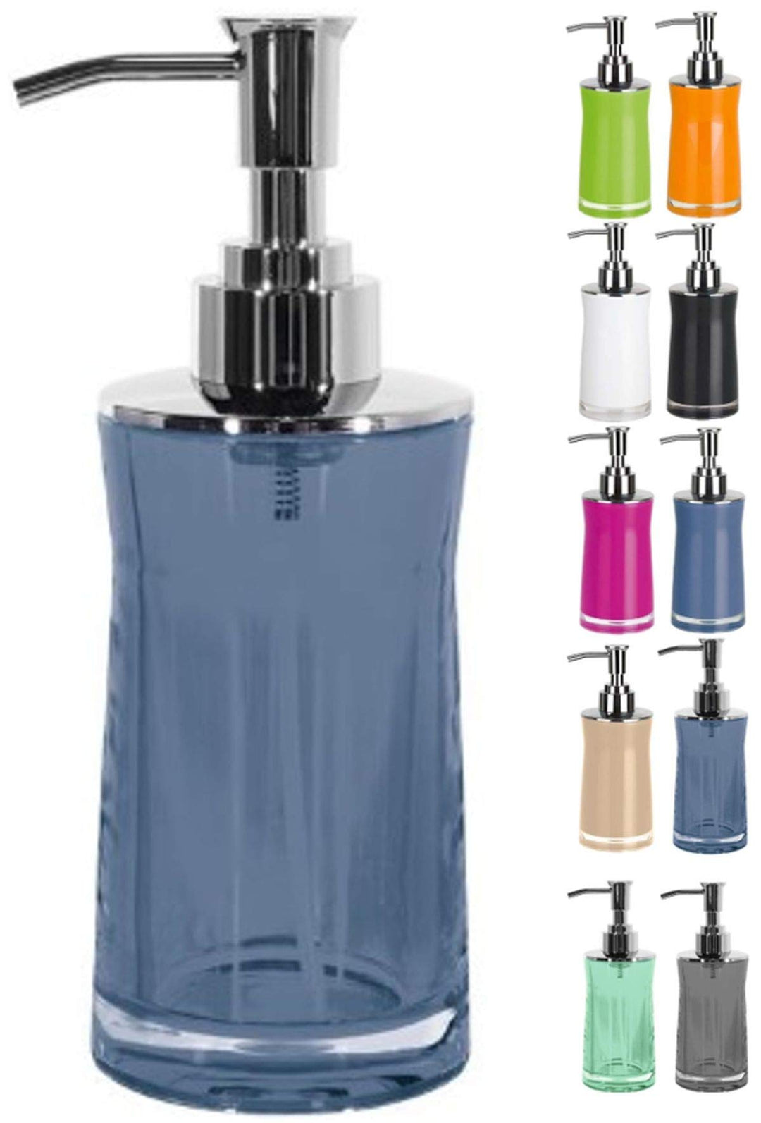 Spirella Seifenspender Sydney | mit Edelstahlpumpe | Flüssigseifen-Spender | Acryl | 200ml | Langlie