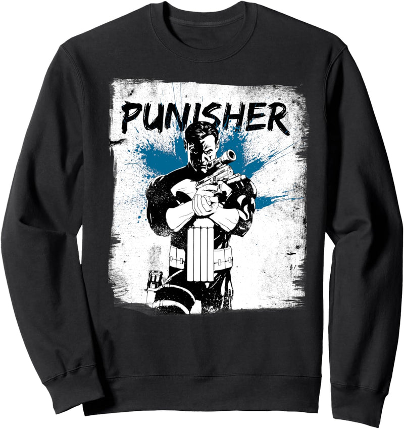 Marvel Punisher Splatter Background Poster Sweatshirt