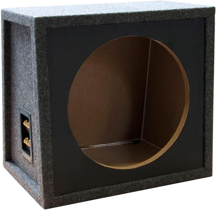 MDF Subwoofergehäuse 12'' 2x Anschluss (22.4/29.9x40x38.1cm)