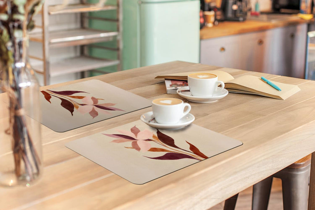 KitchenYeah© Platzsets Abwaschbar 6-Teilig 45x30 cm Tischsets Platzdeckchen rutschfeste Platzset Unt