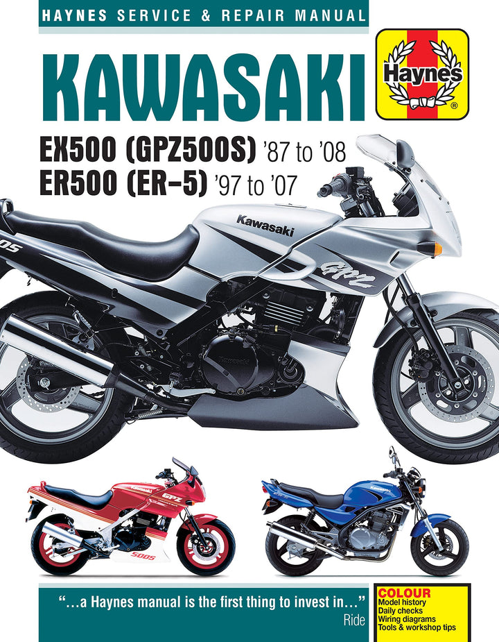 Kawasaki Ex500 Gpz500s '87 to '08 Er500 Er-5 '97 to '07 (Haynes Service & Repair Manual)